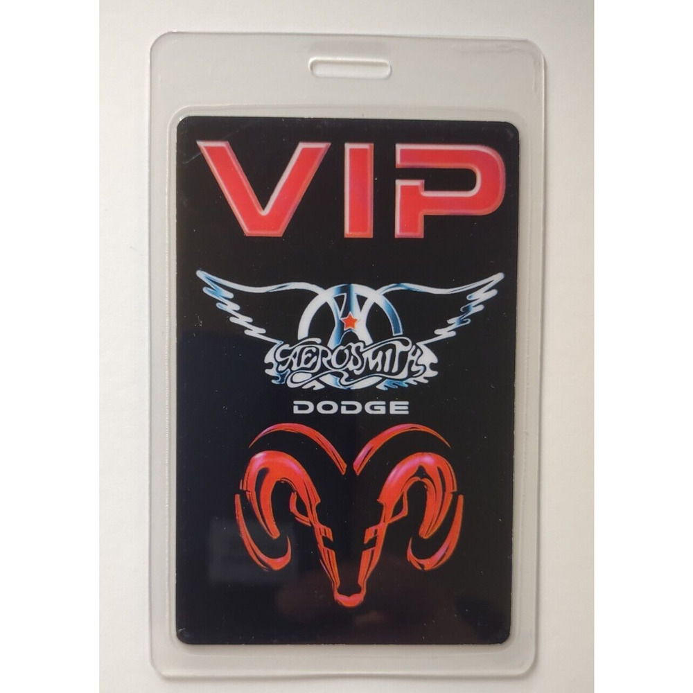 Aerosmith Plastic Laminated Concert Event Pass VIP Not For Backstage Hard Rock